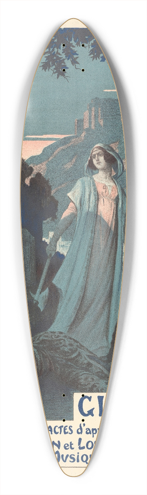 Georges Antoine Rochegrosse - Gismonda 39.3 inch art pintail longboard deck