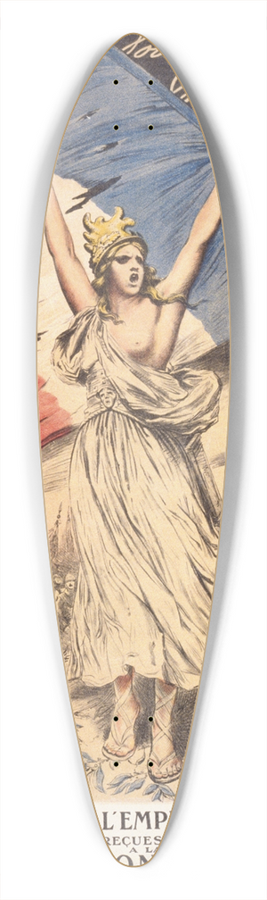 Georges Bertin Scott - Pour le drapeau! Pour la victoire! 39.3 inch art pintail longboard deck