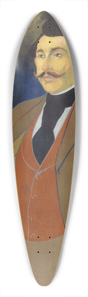 Georges de Feure - Portrait de Paul Adam 39.3 inch art pintail longboard deck