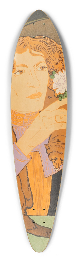 Georges de Feure - Salon des Cent 39.3 inch art pintail longboard deck