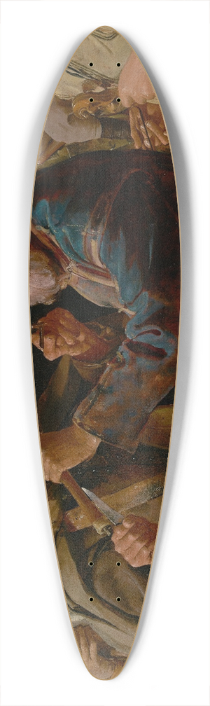 Georges de La Tour - The Musicians Brawl 39.3 inch art pintail longboard deck