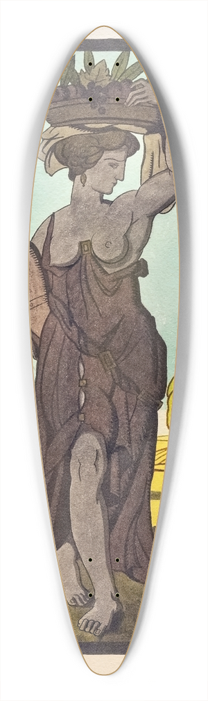 Georges Gaudion - Ceres in the fields 39.3 inch art pintail longboard deck