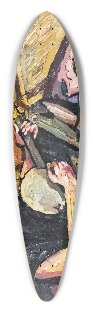Georges Gaudion - Luce on the banjo in the living room in Rabastens 39.3 inch art pintail longboard deck