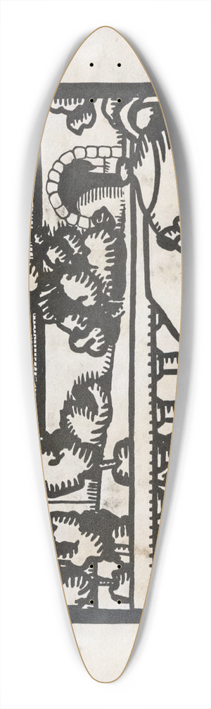 Georges Gaudion - The balcony, Provencal landscape 39.3 inch art pintail longboard deck