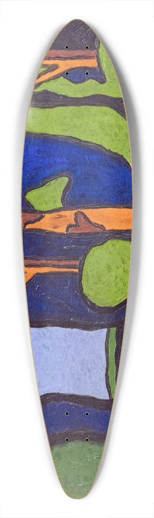 Georges Gaudion - Woods 39.3 inch art pintail longboard deck