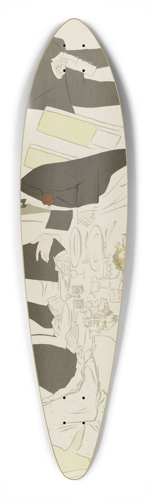 Georges Goursat (Sem) - A lHtel de Paris 39.3 inch art pintail longboard deck