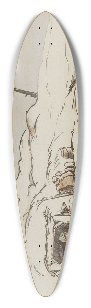 Georges Goursat (Sem) - Beausjour. Champagne 39.3 inch art pintail longboard deck
