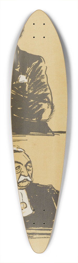 Georges Goursat (Sem) - Bolo-Pacha, Porchre, Matre Albert Salles 39.3 inch art pintail longboard deck
