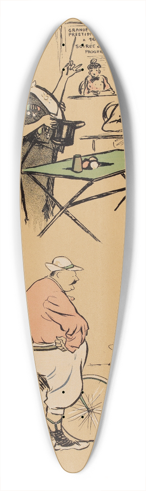 Georges Goursat (Sem) - Caf de lopra comique 39.3 inch art pintail longboard deck