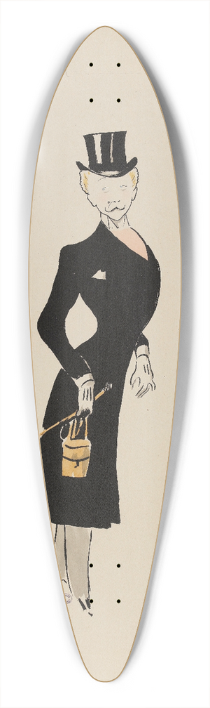 Georges Goursat (Sem) - Comte Boni de Castellane 39.3 inch art pintail longboard deck