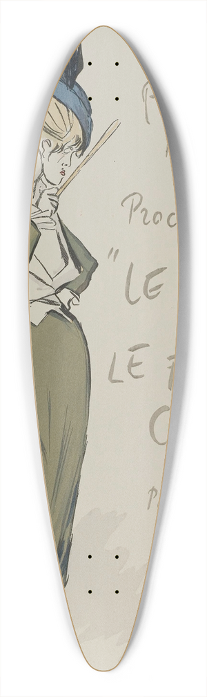 Georges Goursat (Sem) - Jacqueline Forzane 39.3 inch art pintail longboard deck