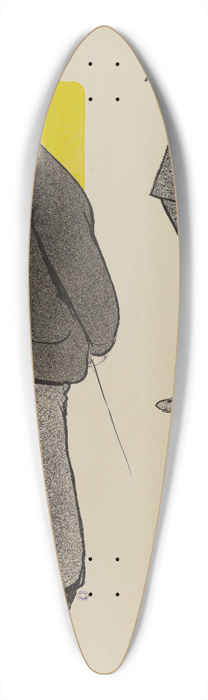 Georges Goursat (Sem) - Jacques Lamalle 39.3 inch art pintail longboard deck