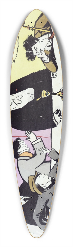 Georges Goursat (Sem) - La Cne 39.3 inch art pintail longboard deck