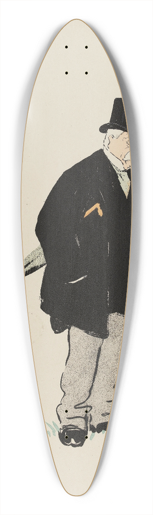 Georges Goursat (Sem) - Le Baron Finot 39.3 inch art pintail longboard deck