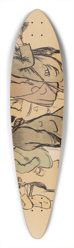Georges Goursat (Sem) - Le mutuel a la pelouse 39.3 inch art pintail longboard deck