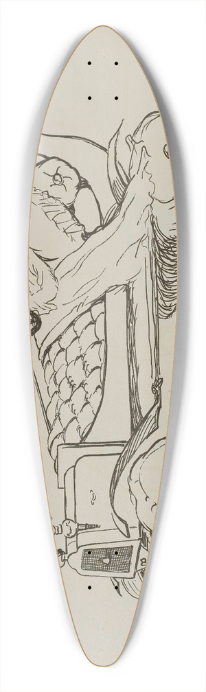 Georges Goursat (Sem) - le Rve 39.3 inch art pintail longboard deck