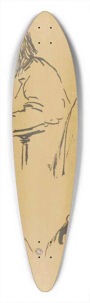 Georges Goursat (Sem) - M. Jean Finot et M. Arthur Meyer 39.3 inch art pintail longboard deck
