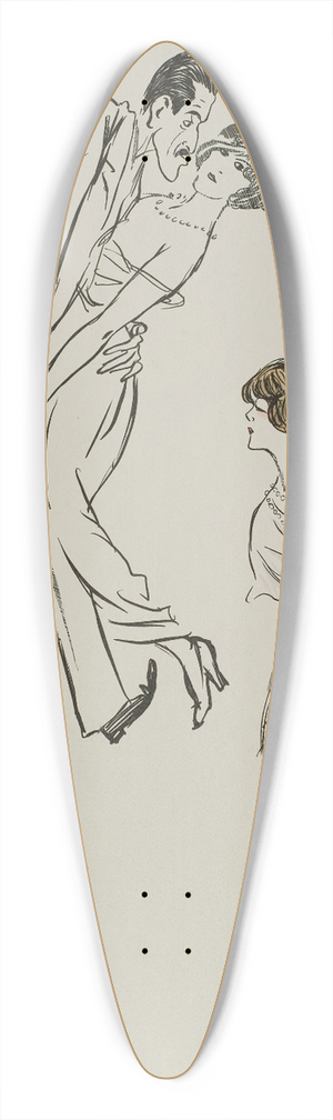 Georges Goursat (Sem) - Mme Heeren, Isadora Duncan 39.3 inch art pintail longboard deck