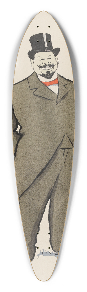 Georges Goursat (Sem) - M. Wisocky 39.3 inch art pintail longboard deck