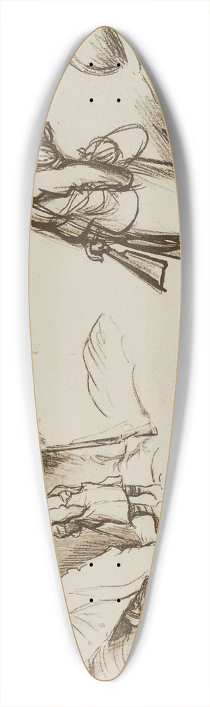 Georges Goursat (Sem) - Un poste dcoute 39.3 inch art pintail longboard deck