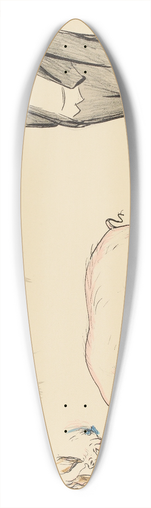 Georges Goursat (Sem) - What a pig this Sem ! 39.3 inch art pintail longboard deck