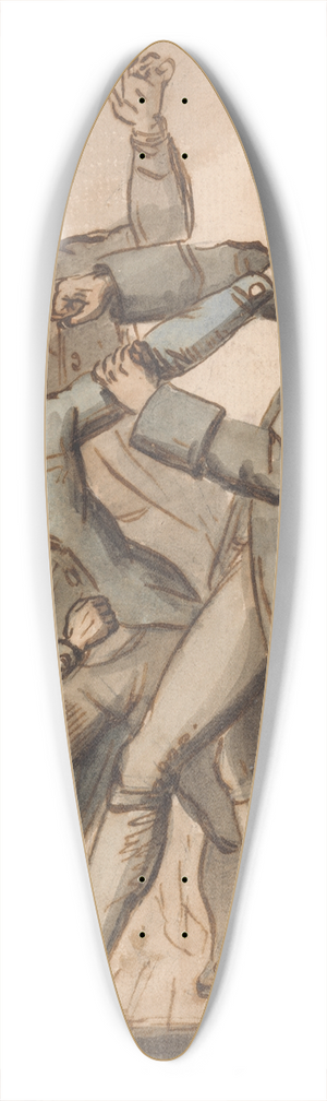 George Shepheard - Haughton, Field and Shepheard Fighting 39.3 inch art pintail longboard deck