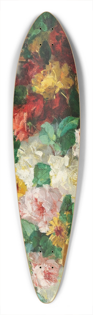 Georges Jeannin - Still Life with Roses and a Hat 39.3 inch art pintail longboard deck