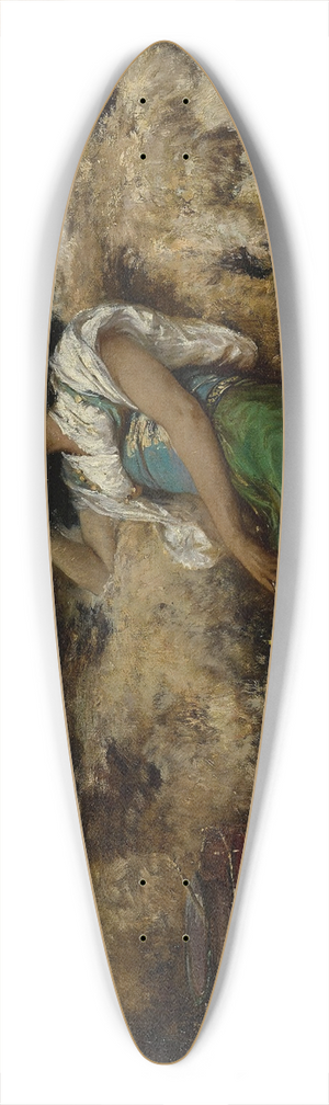 Georges Jules Victor Clairin - The Peacock Fan 39.3 inch art pintail longboard deck