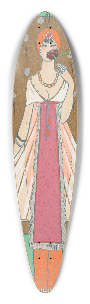 Georges Lepape - LHabit Persan 39.3 inch art pintail longboard deck