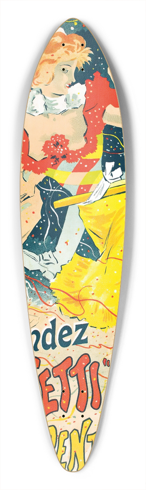 Georges Meunier - Les Confetti 39.3 inch art pintail longboard deck