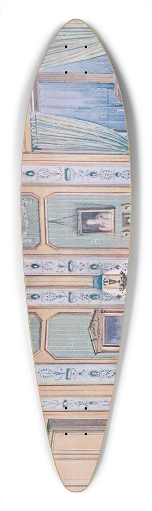 Georges Rmon - Salon boudoir directoire. 39.3 inch art pintail longboard deck Georges Rmon - Salon boudoir directoire. 39.3 inch art pintail longboard deck