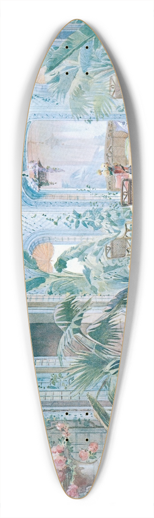 Georges Rmon - Serre en treillage, blue vert clair (Louis XVI). 39.3 inch art pintail longboard deck
