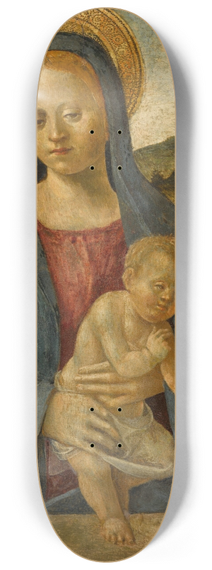 Central Italian School - Madonna and Child with the Infant Saint John the Baptist 8.25 inch art skate deck