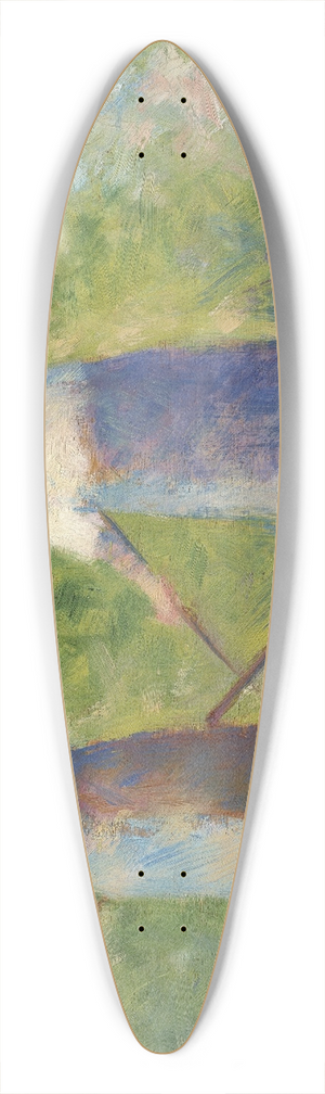 Georges Seurat - Haymakers at Montfermeil 39.3 inch art pintail longboard deck
