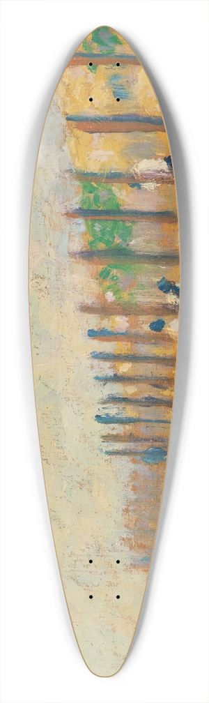 Georges Seurat - OuvriersEnfonant Des Pieux 39.3 inch art pintail longboard deck
