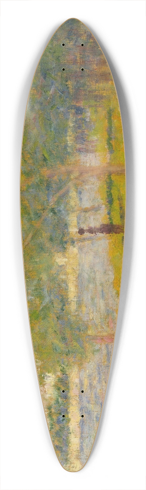 Georges Seurat - Study for A Sunday on La Grande Jatte 39.3 inch art pintail longboard deck