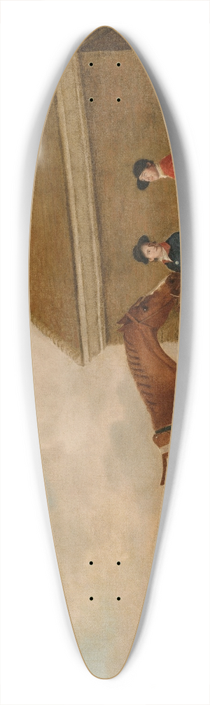 George Stubbs - Eclipse at Newmarket with a groom and jockey 39.3 inch art pintail longboard deck George Stubbs - Eclipse at Newmarket with a groom and jockey 39.3 inch art pintail longboard deck