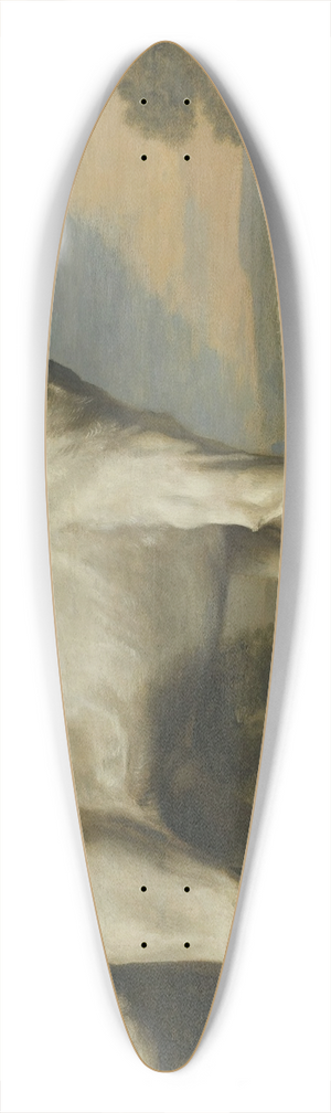 George Stubbs - Viscount Gormanstons White Dog 39.3 inch art pintail longboard deck