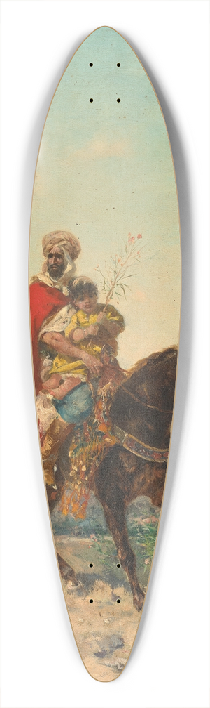 Georges Washington - Cavalier arabe avec un enfant 39.3 inch art pintail longboard deck Georges Washington - Cavalier arabe avec un enfant 39.3 inch art pintail longboard deck