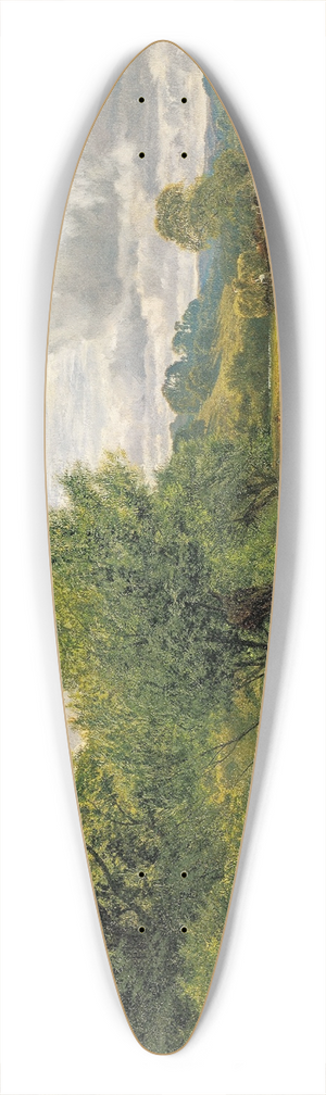 George Vicat Cole - Hayfield, near Days Lock, Oxon 39.3 inch art pintail longboard deck