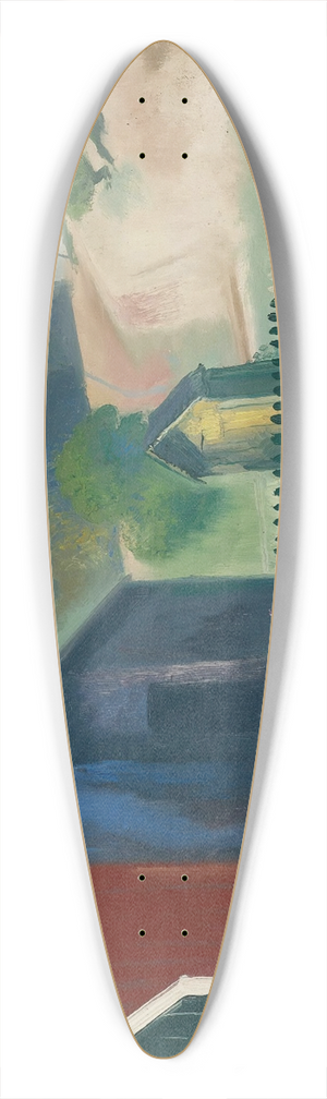 George Wesley Bellows - Barnyard And Chickens 39.3 inch art pintail longboard deck