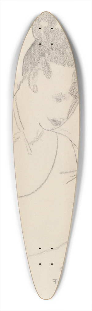 George Wesley Bellows - Elsie Speicher (verso) 39.3 inch art pintail longboard deck George Wesley Bellows - Elsie Speicher (verso) 39.3 inch art pintail longboard deck