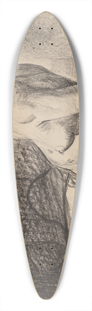 George Wesley Bellows - Nude Girl Reclining 39.3 inch art pintail longboard deck