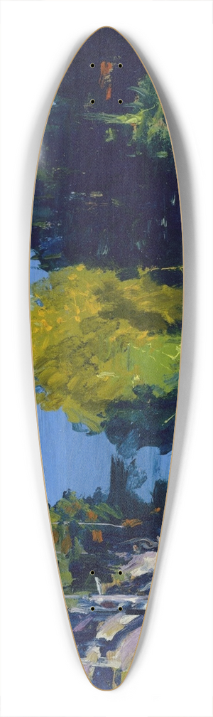 George Wesley Bellows - The Grove  Monhegan 39.3 inch art pintail longboard deck
