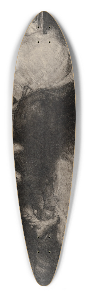 George Wesley Bellows - The Struggle 39.3 inch art pintail longboard deck