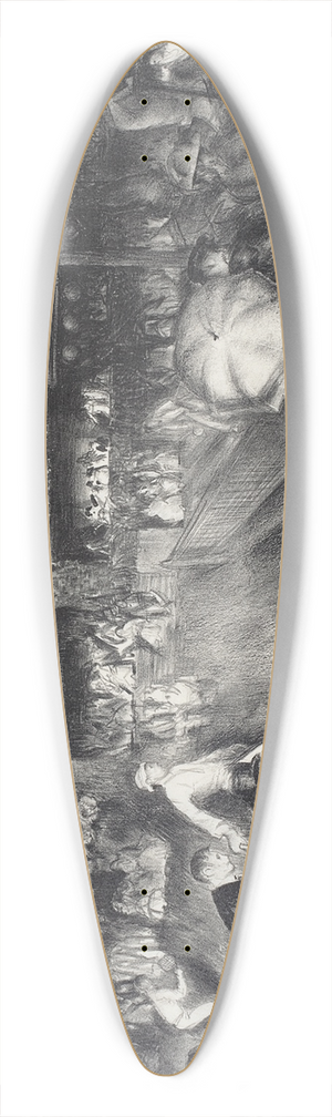 George Wesley Bellows - The Tournament 39.3 inch art pintail longboard deck