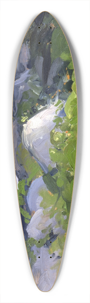 George Wesley Bellows - Vine Clad ShoreMonhegan Island 39.3 inch art pintail longboard deck