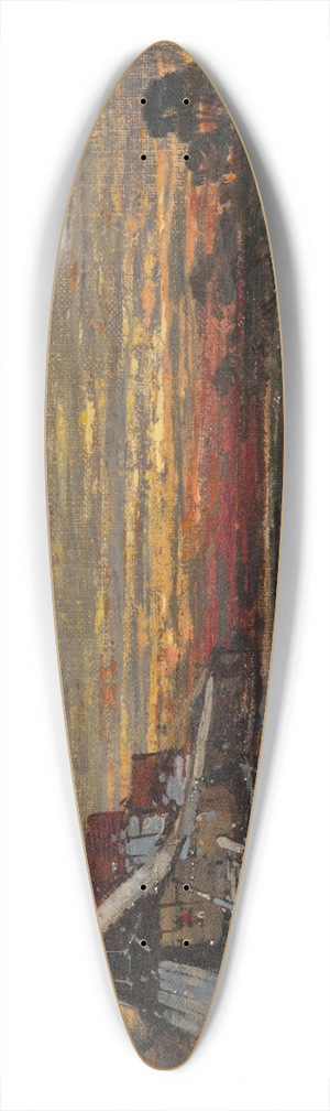 Georg Fischhof - Winter Sunset 39.3 inch art pintail longboard deck