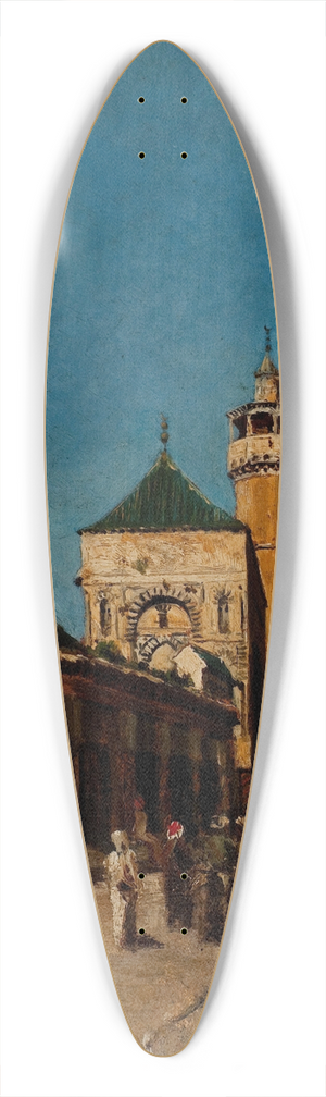 Georg Grimm - Street in Tunis 39.3 inch art pintail longboard deck