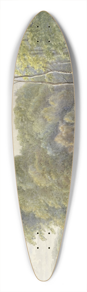 Georgius Jacobus Johannes van Os - Landschap met figuren in een roeibootje 39.3 inch art pintail longboard deck